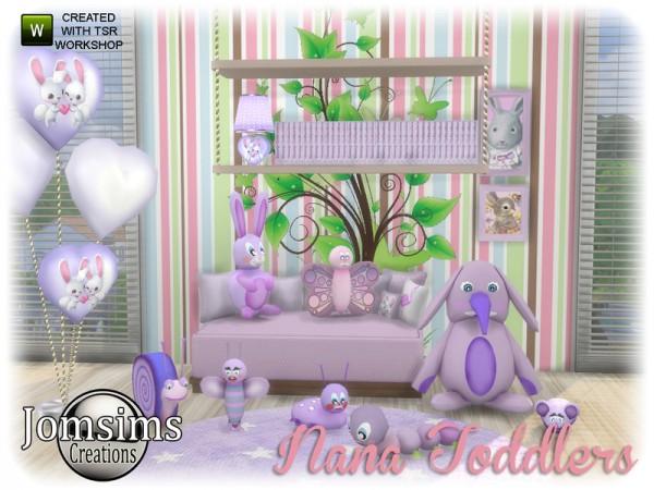  The Sims Resource: Nana toddlers toys deco set by jomsims