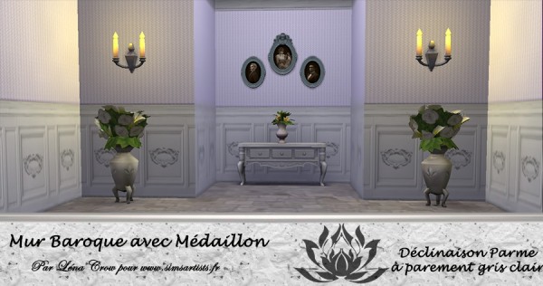  Sims Artists: Baroque wall with medallion