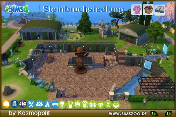  Blackys Sims 4 Zoo: Stone breaking settlement by Kosmopolit