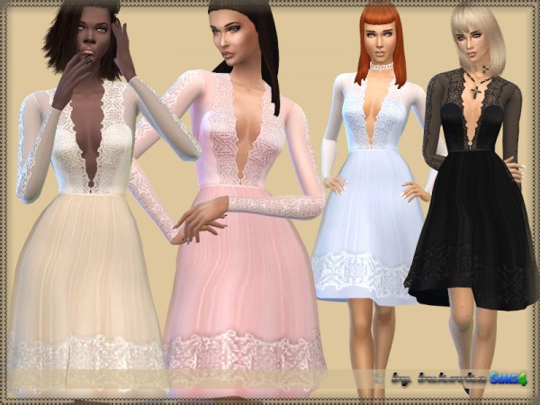  The Sims Resource: Dress Transparent Skirt by bukovka