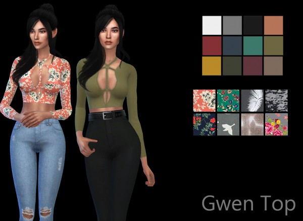  Leo 4 Sims: Gwen top recolored