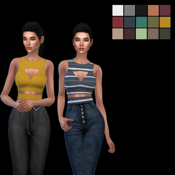  Leo 4 Sims: Itsleeloo`s Cutout top 2 recolored