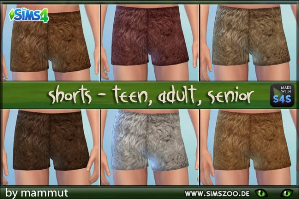  Blackys Sims 4 Zoo: Shorts fur 1 by mammut