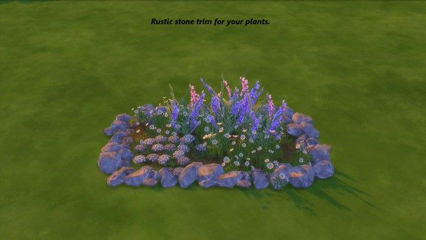  Mod The Sims: Natural Edging II: Meandering Rock Border by Snowhaze