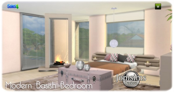  Jom Sims Creations: Modern basish bedroom