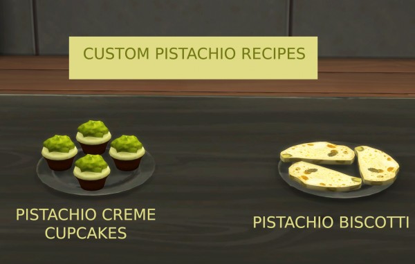  Mod The Sims: Pistachio Desserts   Biscotti and Cupcake by icemunmun