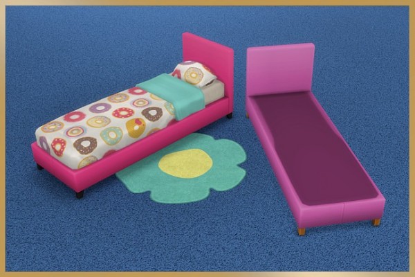  Blackys Sims 4 Zoo: Bed frame single bed spacebed by Cappu