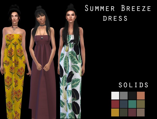  Leo 4 Sims: Summer breeze dress recolor