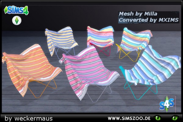  Blackys Sims 4 Zoo: Pool chairs by weckermaus