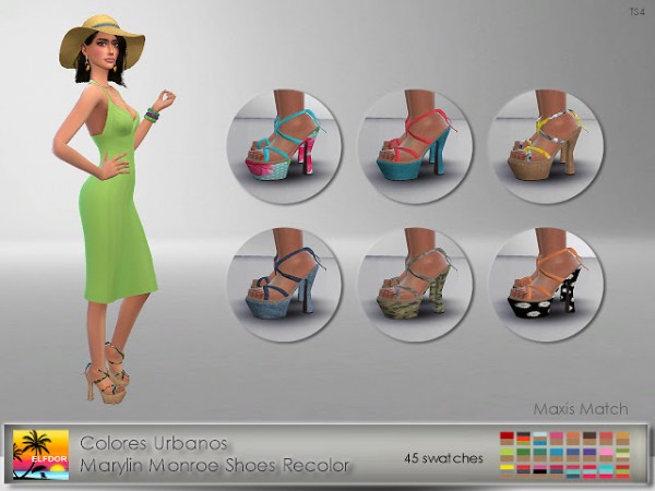  Elfdor: Colores Urbanos Marylin Monroe Shoes Recolor