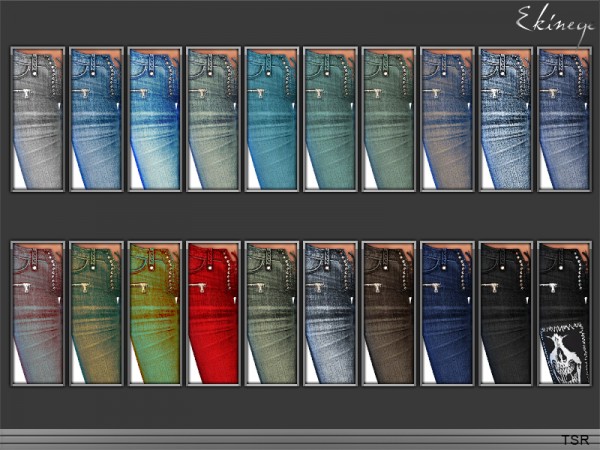  The Sims Resource: Lace Up Skinny Jeans by ekinege