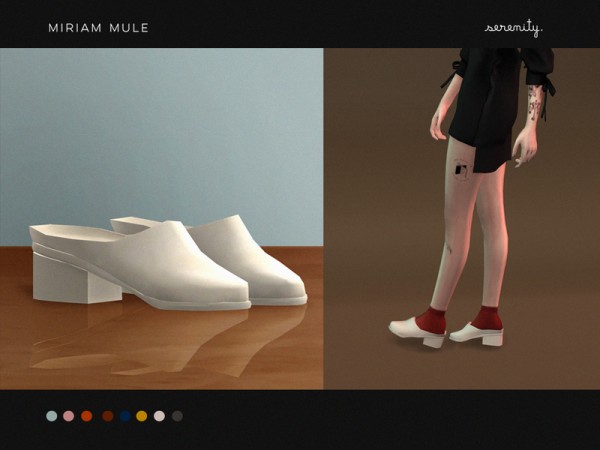  The Sims Resource: Miriam Mule shoes by serenity cc