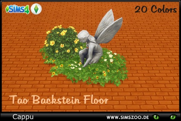  Blackys Sims 4 Zoo: Tao brick floor by Cappu