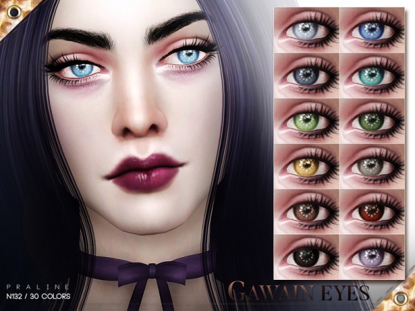  The Sims Resource: Gawain Eyes N132 by Pralinesims