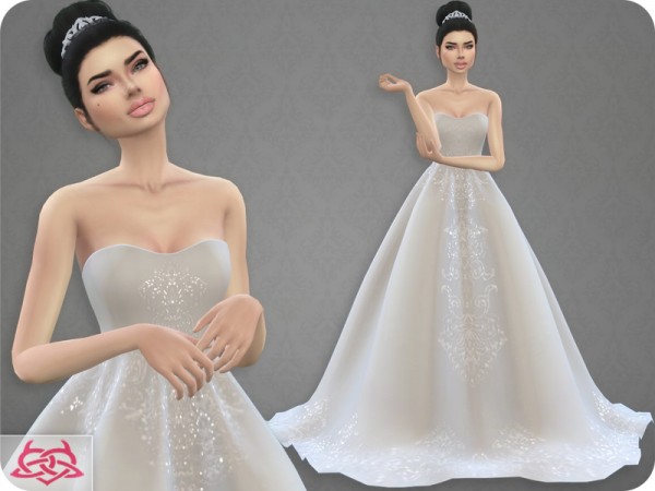  The Sims Resource: Wedding Dress 7 by Colores Urbanos