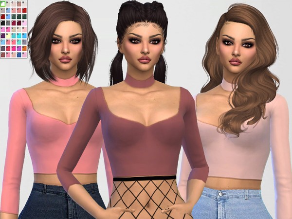  The Sims Resource: Nocturne top by Pinkzombiecupcakes