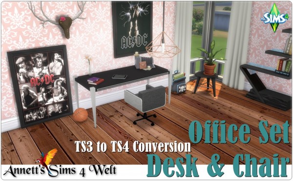  Annett`s Sims 4 Welt: Office Set   Desk and Chair