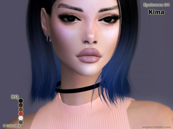  The Sims Resource: Eyebrows 04 Kima by ANGISSI