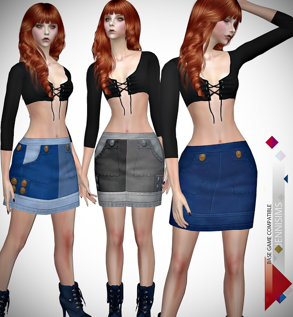  Jenni Sims: Overalls and Mini skirt