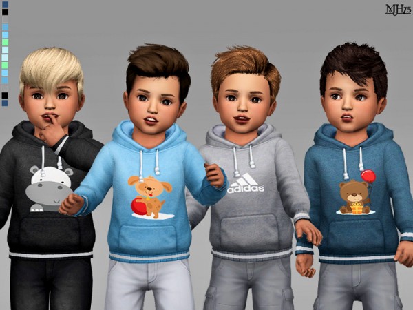  The Sims Resource: Toddler Sports Hoodie by Margeh 75