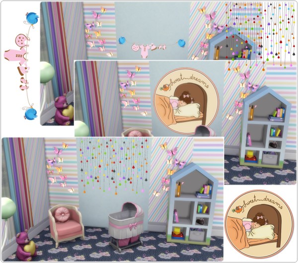  Annett`s Sims 4 Welt: Wall Deco Baby