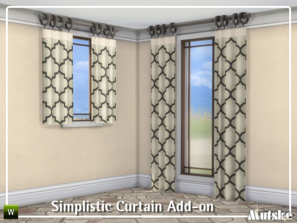  The Sims Resource: Simplistic Curtain Add on by mutske