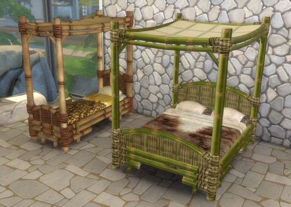  Simsworkshop: Castaway Stories Beds Double and Single Fancy