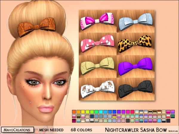  The Sims Resource: Nightcrawler`s Sasha Bow Set by MahoCreations