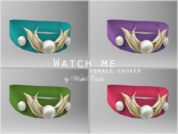 The Sims Resource: Watch me choker by WistfulCastle