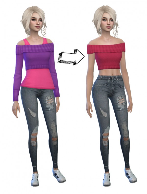  Mod The Sims: Carmen Blouse by MissCandy