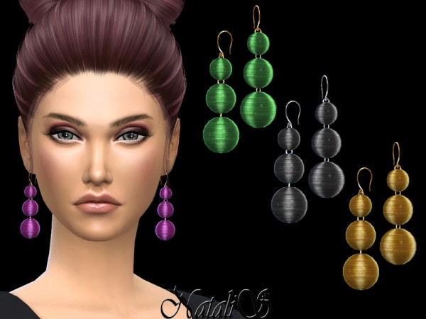  The Sims Resource: Bauble Ball Drop Earrings by NataliS