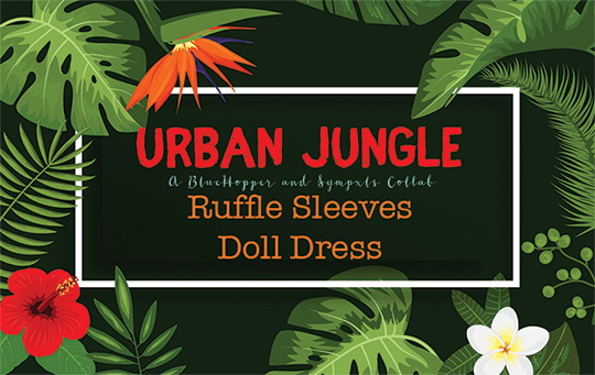 Simsworkshop: Urban Jungle Ruffle Sleeves Doll Dress Recolor