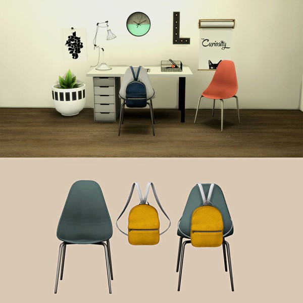  Leo 4 Sims: Roma Desk Chair and Bag