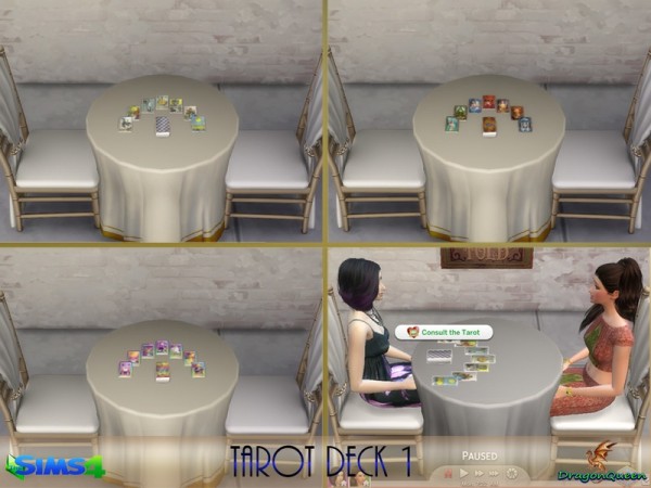  The Sims Resource: Tarot Deck Set by DragonQueen