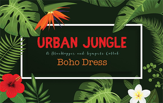  Simsworkshop: Urban Jungle Boho Dress Recolored by Sympxls