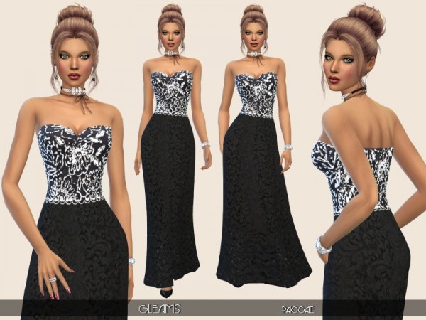  The Sims Resource: Gleams dress by Paogae