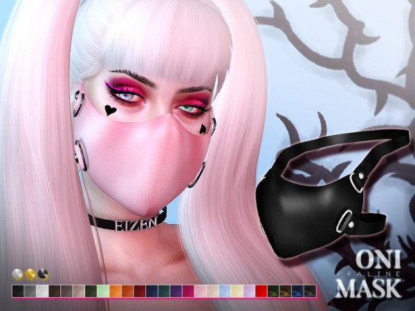  The Sims Resource: Oni Mask by Praline Sims