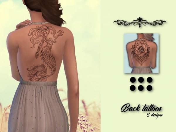  The Sims Resource: Back Tattoos by IzzieMcFire