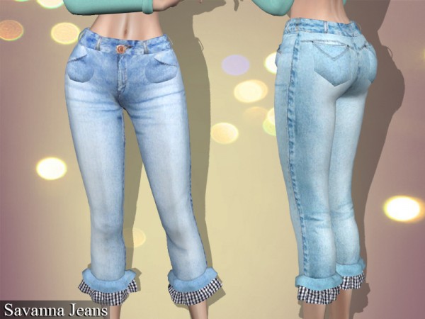 The Sims Resource: Savanna Jeans by Genius666