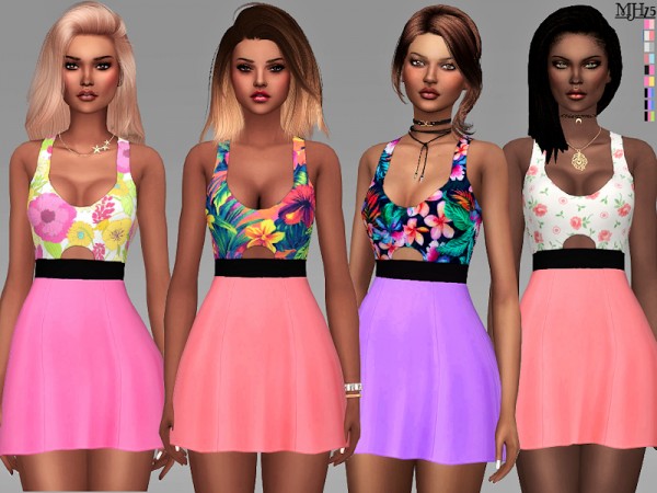  The Sims Resource: Cut Out Mini Dress by Margeh 75