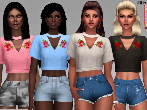  The Sims Resource: Copine Tops by Margeh 75