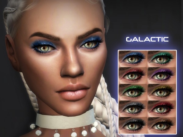  The Sims Resource: Galactic Glitter Eyeshadow by Kitty.Meow