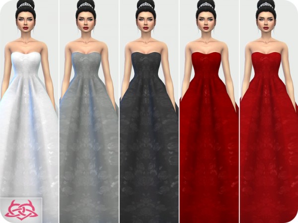  The Sims Resource: Wedding Dress 7 recolor 1 by Colores Urbanos