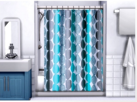  All4Sims: Shower cabin curtains Xtreme