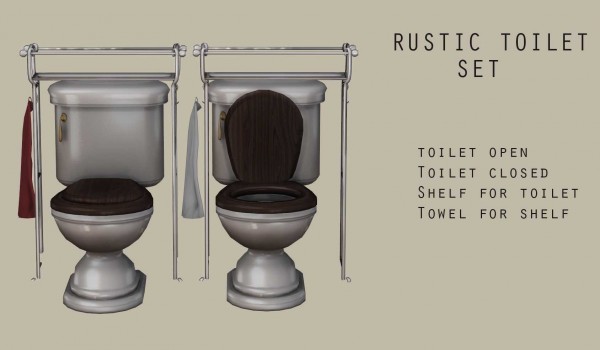  Leo 4 Sims: Rustic Toilet Set