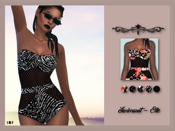  The Sims Resource: Swimsuit   Elle by IzzieMcFire