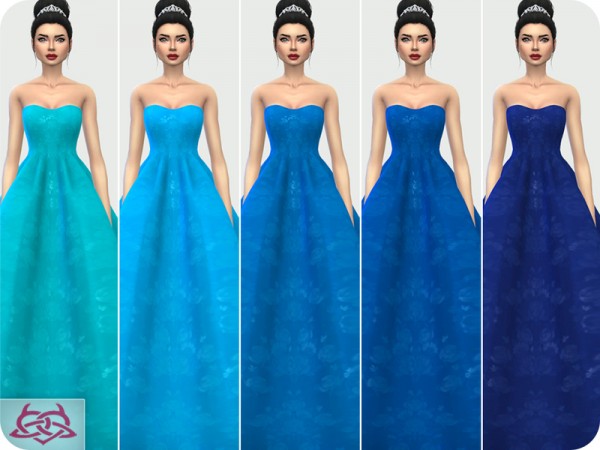  The Sims Resource: Wedding Dress 7 recolor 1 by Colores Urbanos