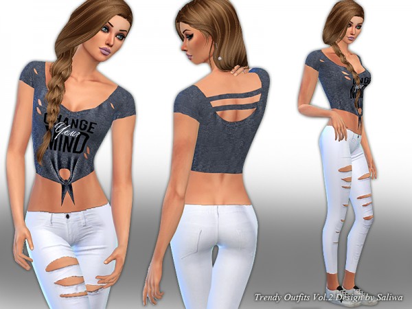  The Sims Resource: Trendy Outfits Vol 2 by Saliwa