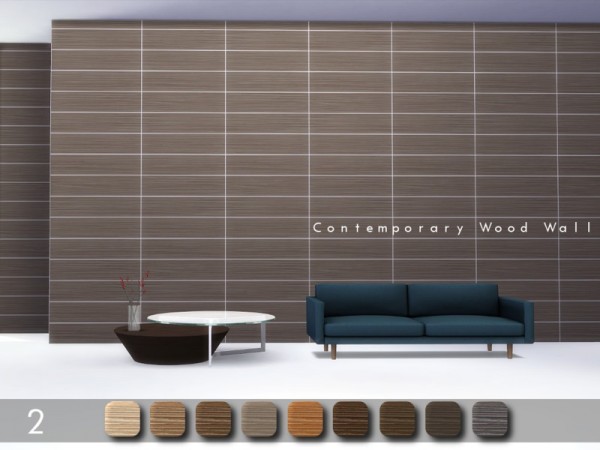  The Sims Resource: Contemporary Wood Wall 2 by .Torque