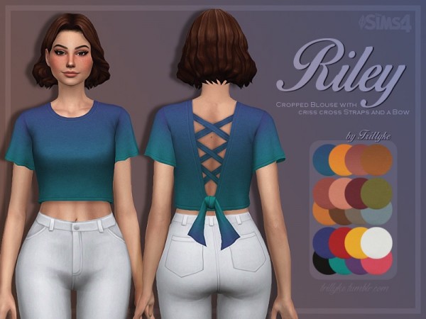  The Sims Resource: Riley Blouse by Trillyke